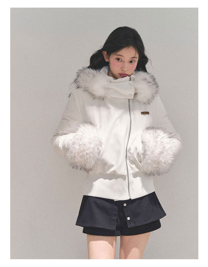 少也眼 “Weightless Monologue” Detachable-Fur Hooded Down Jacket 11.18-5