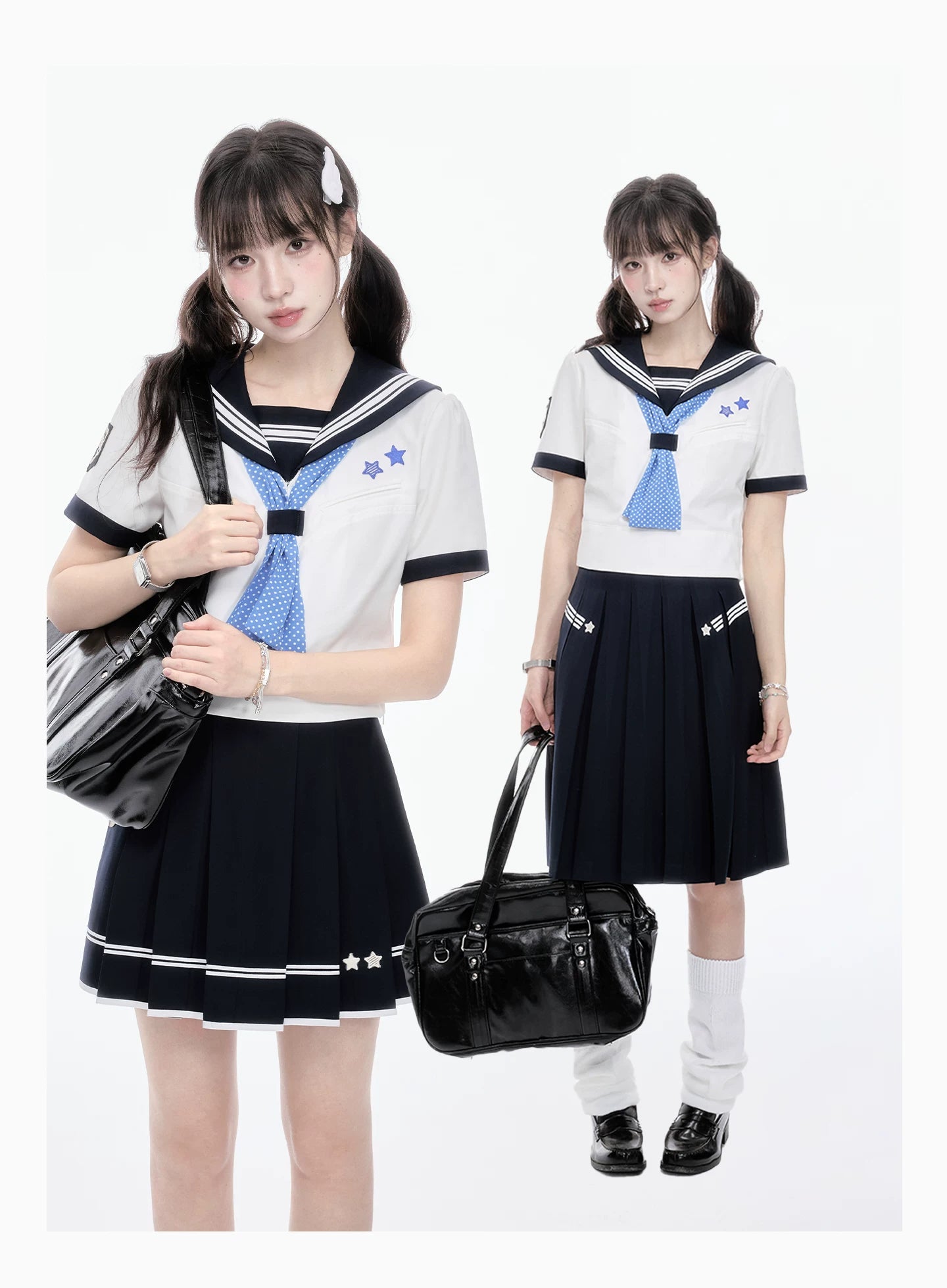 "Evening Star" Classic Sailor Uniform Collection (Sailor Blouse / Pleated Mini Skirt / Pleated Midi Skirt / Sailor Scarf)
