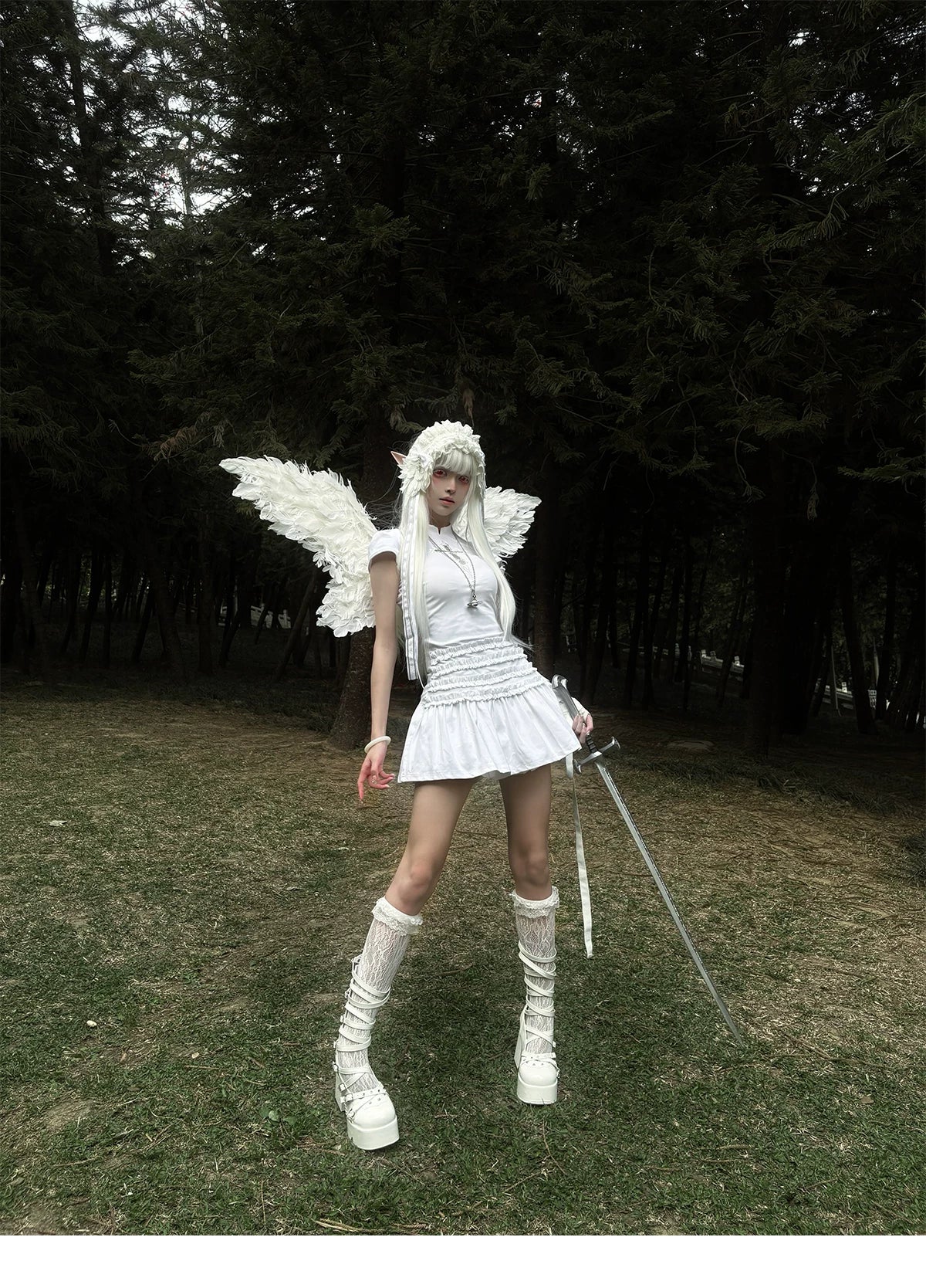 "Covenant × Cross" Slim-Fit Cheongsam-Inspired Dress