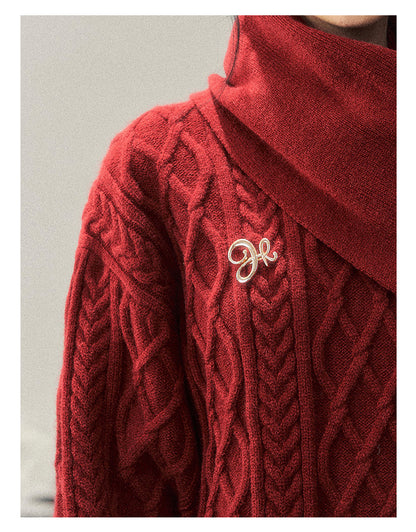 少也眼 “Zurich Student” Preppy Knit Three-Piece Sweater & Shorts Set