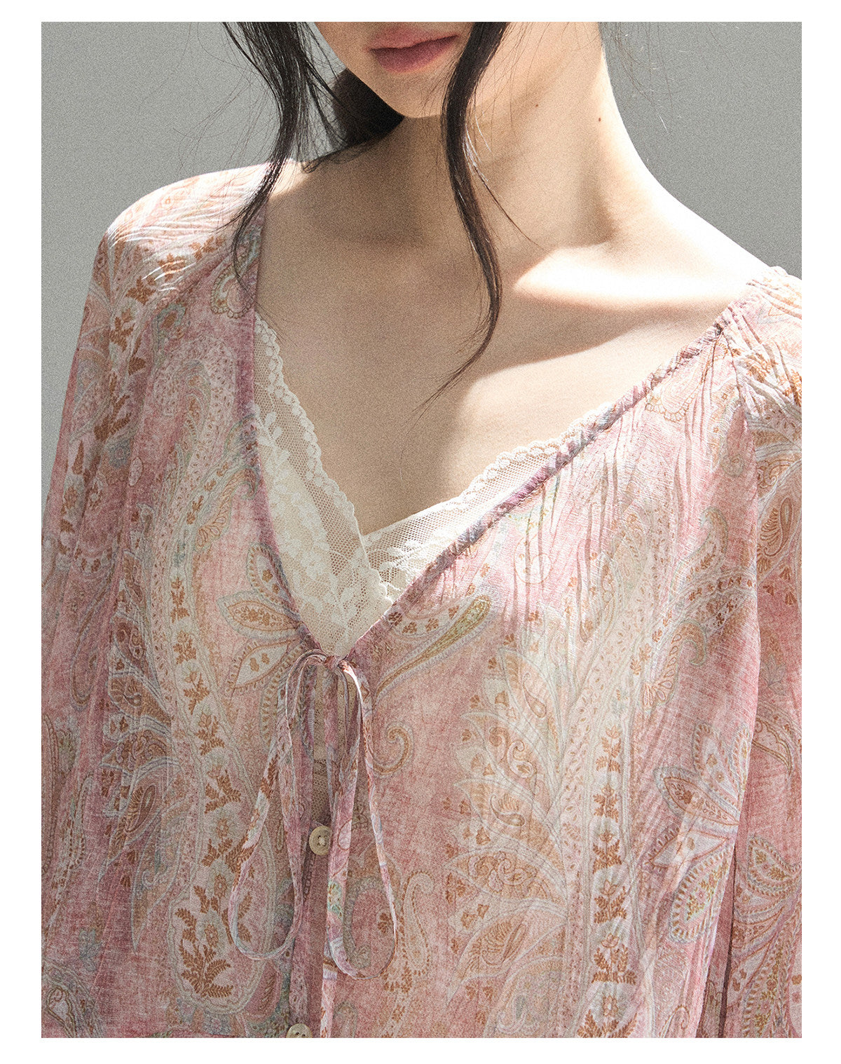 170726 "A Place Where Softness Rests" Lotus Mauve Ruffle Tie-Front Cover-Up Cardigan