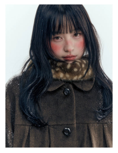 Horridale - [FREE GIFT] Vintage Bow-Tie Faux Fur Collar Scarf (Cream White / Brown)
