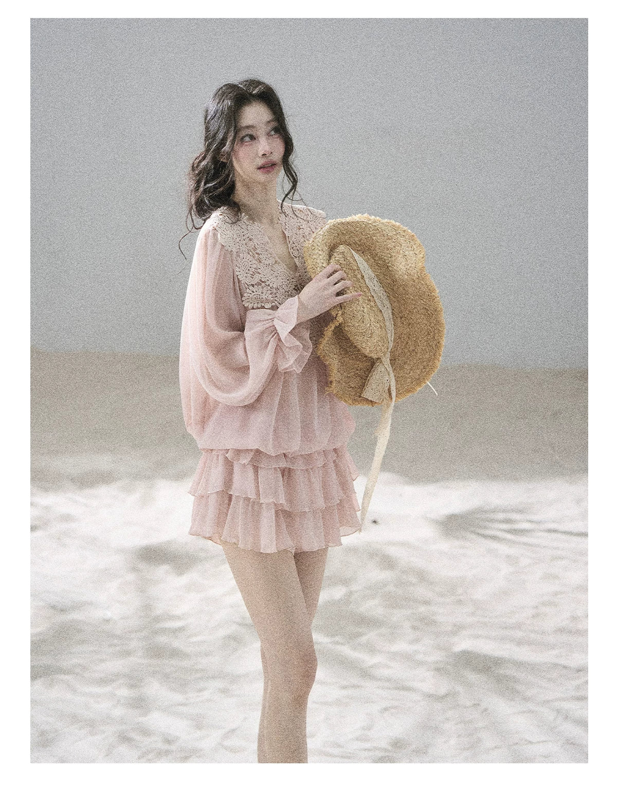 "Flowers on the Breeze" Blush Pink Top & Mini Skirt Two-Piece Set