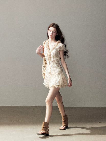 "Daisies in Your Arms" Soft Goose Yellow Chiffon Set