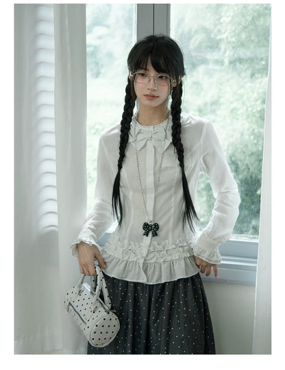 "Starlit Gap" White Blouse Collection
