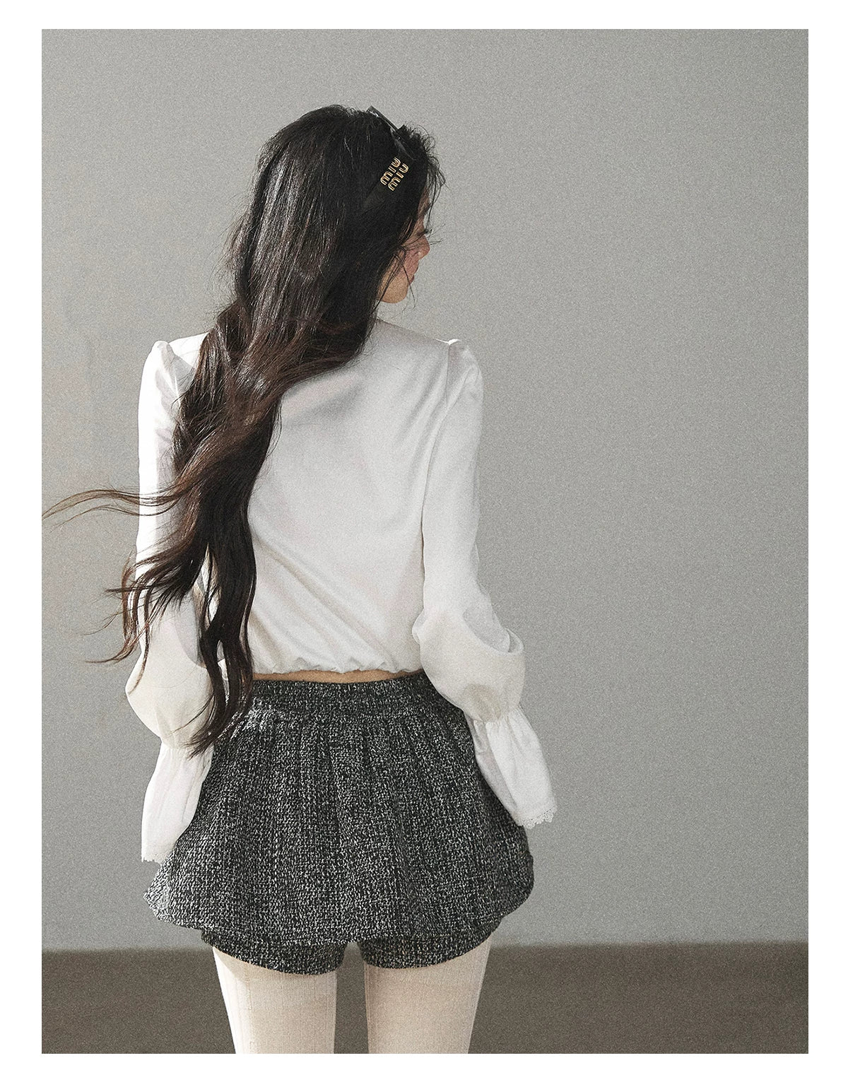 AOMALM - "Bluebells in Bloom" Pearl White Lace Blouse
