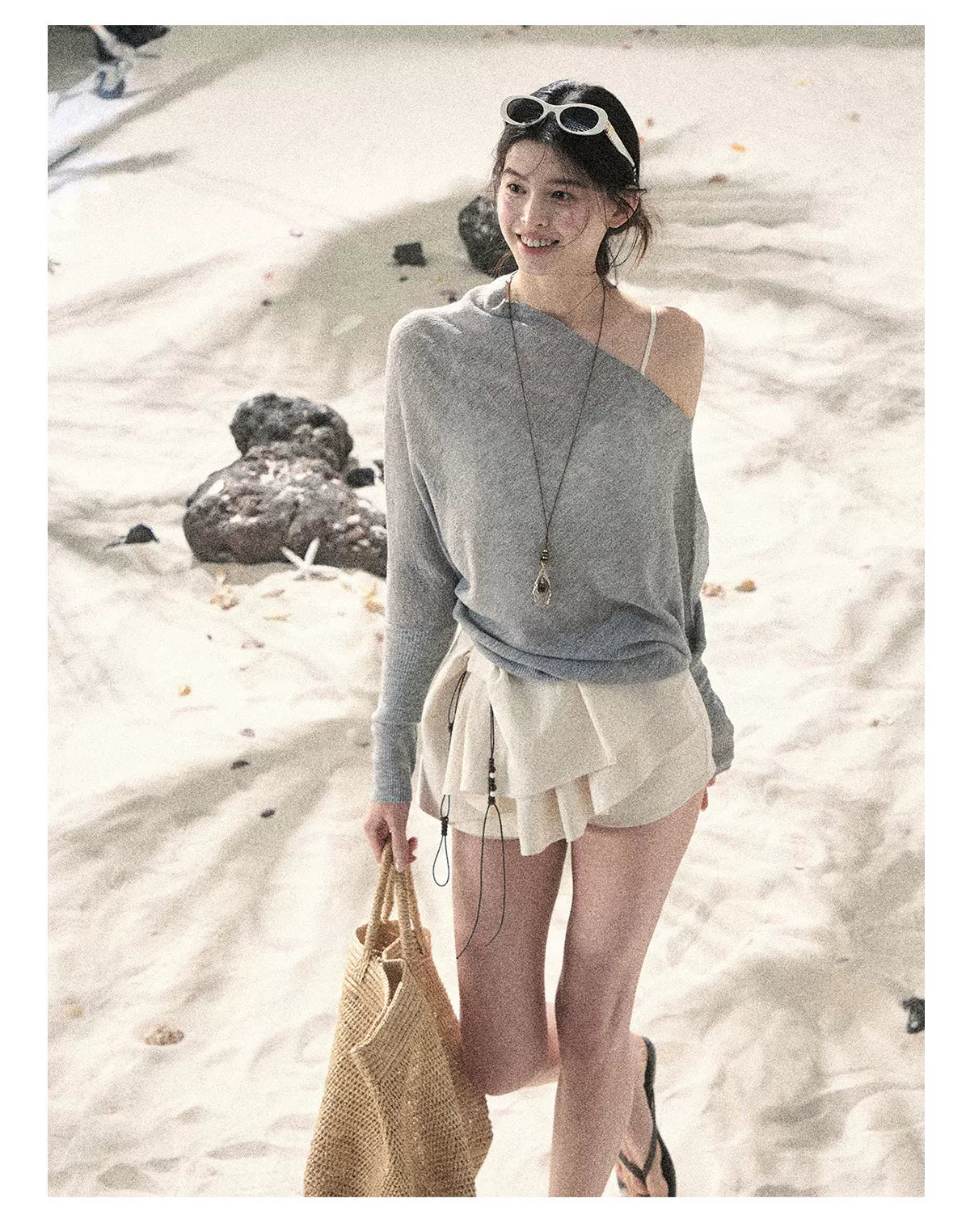 "Layered Petals in Motion" Dutch Cream Ruffle Skort 5324853