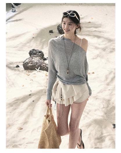 "Layered Petals in Motion" Dutch Cream Ruffle Skort 5324853