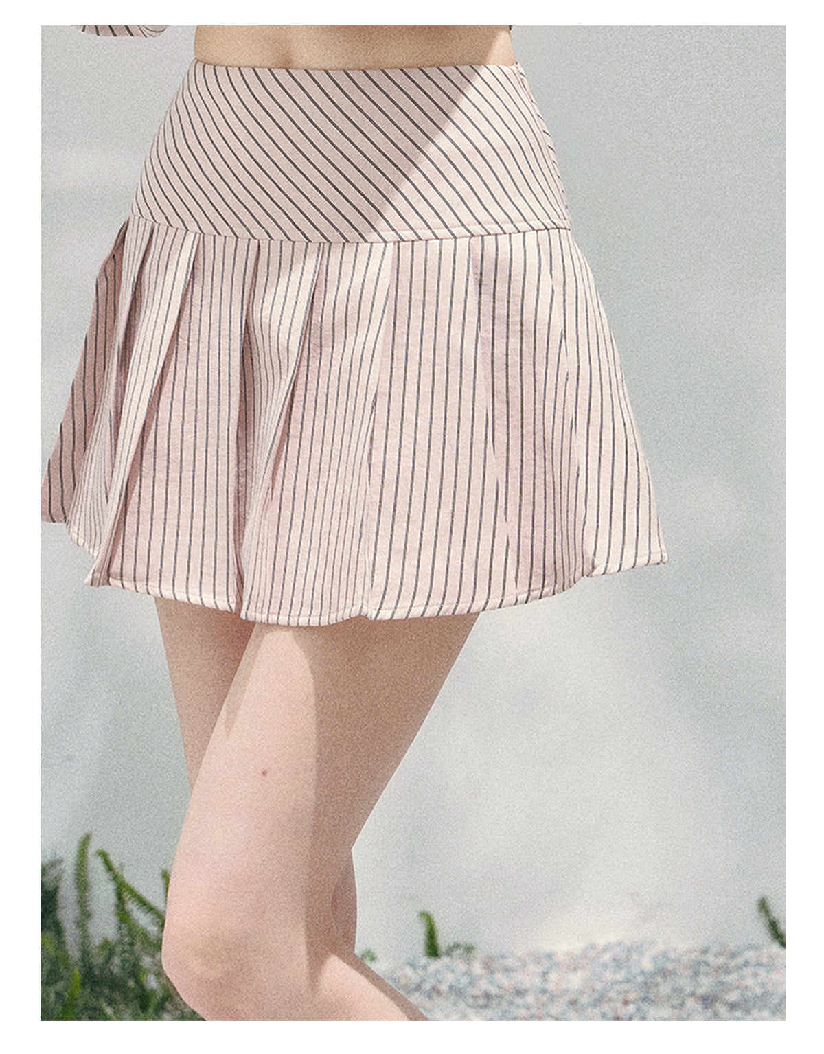 少也眼 "Pink Cloud Reverie" Cinnamon Pink Lace Sweet Two-Piece Skirt Set 563856385
