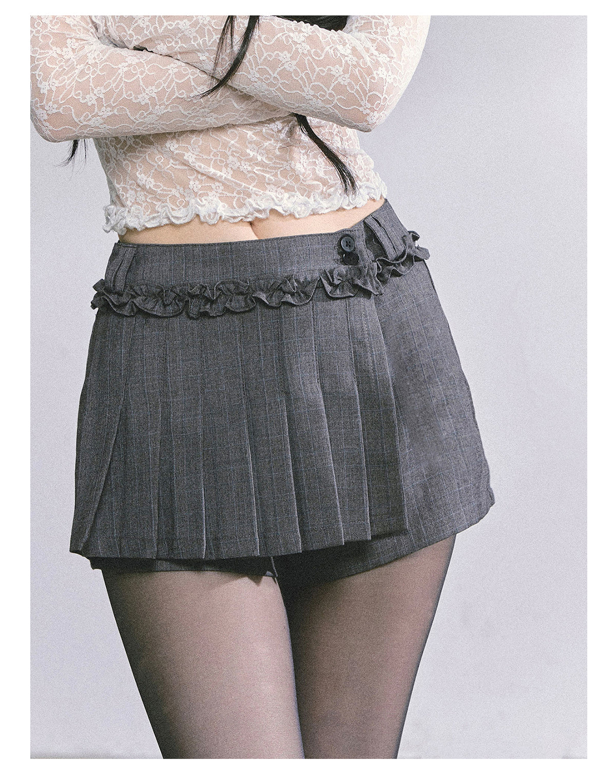 少也眼 “Maxiny Reverie” French Academia Jacket & Pleated Skirt Set