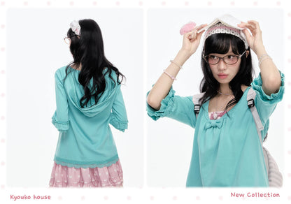 “Melody Garden” Mint Green My Melody Ruffle Hoodie Jacket Set