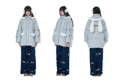 林雪仪 - Haze Blue Rabbit Ear Jacket