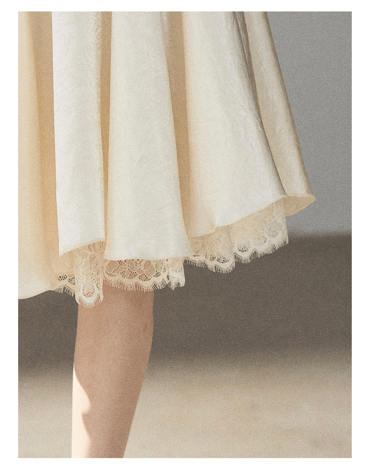 170726 "Planting a Garden of Pear Blossoms" Cream White Lace Mini Dress
