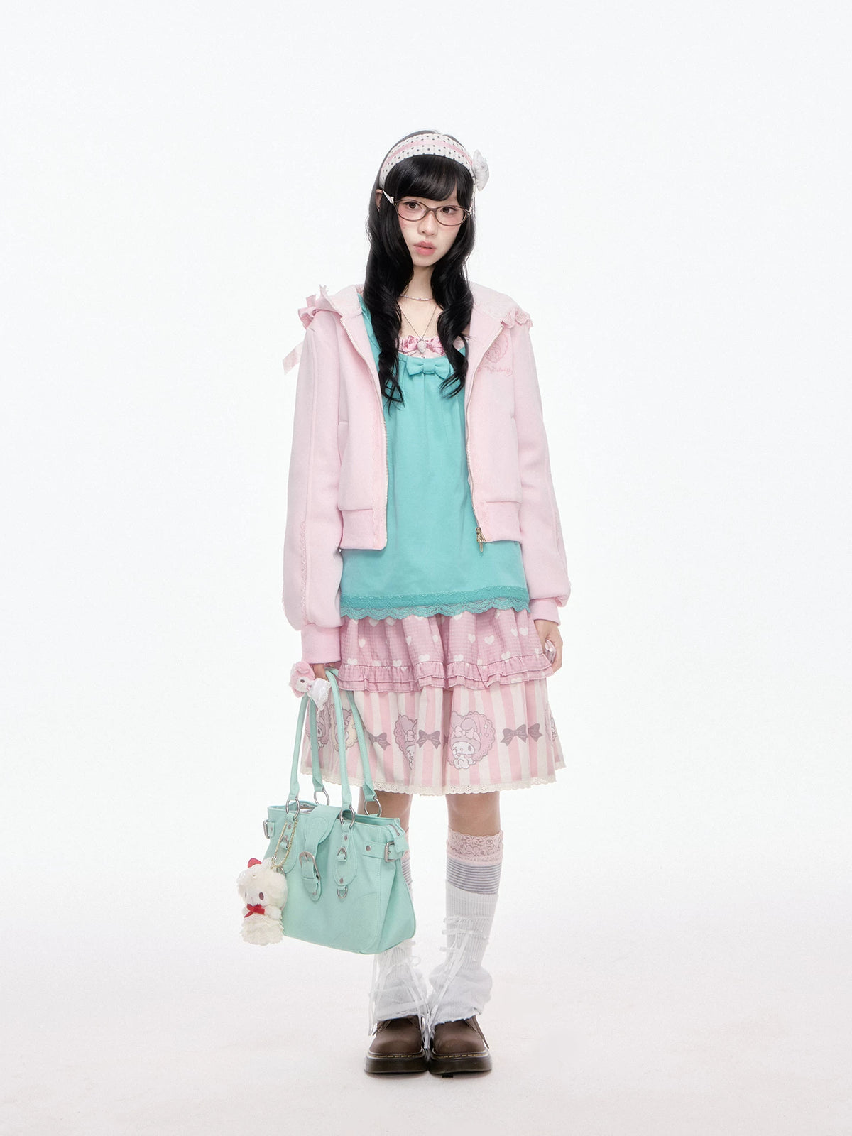 “Melody Garden” Mint Green My Melody Ruffle Hoodie Jacket Set