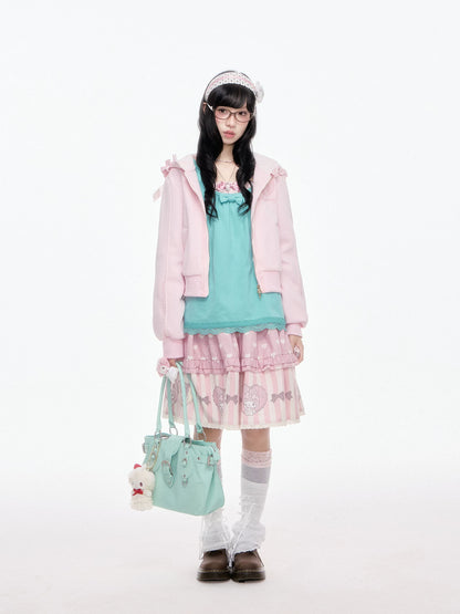 “Melody Garden” Mint Green My Melody Ruffle Hoodie Jacket Set