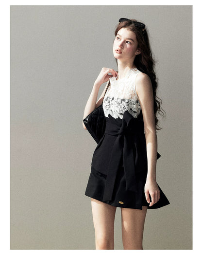"The Quiet Strength" Black Iris Lace Sleeveless Crop Top