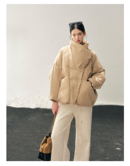 040126 "The Fluffiness of Snow" Down Jacket - Milk Tea Beige