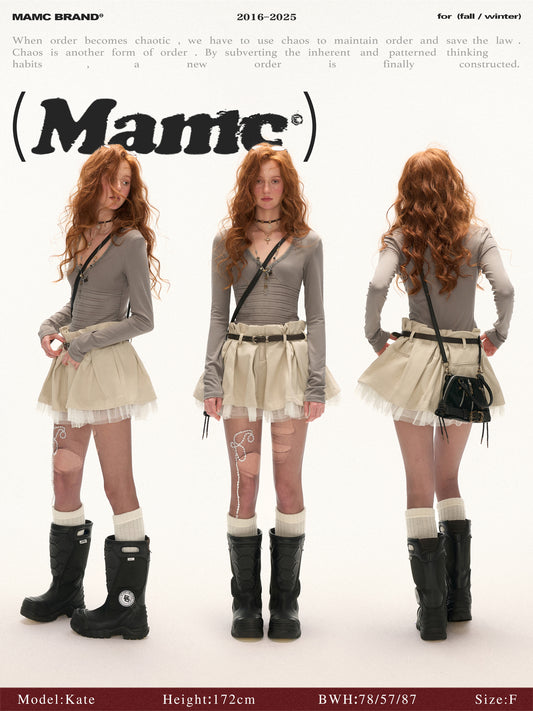 MAMC - “Layer Play” Belted Utility Skirt