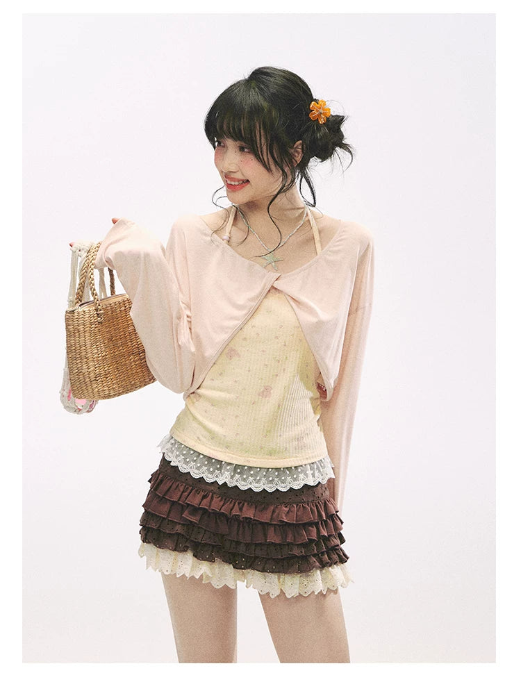 "Layer Cake" Chocolate Brown Lace Ruffle Bloomers