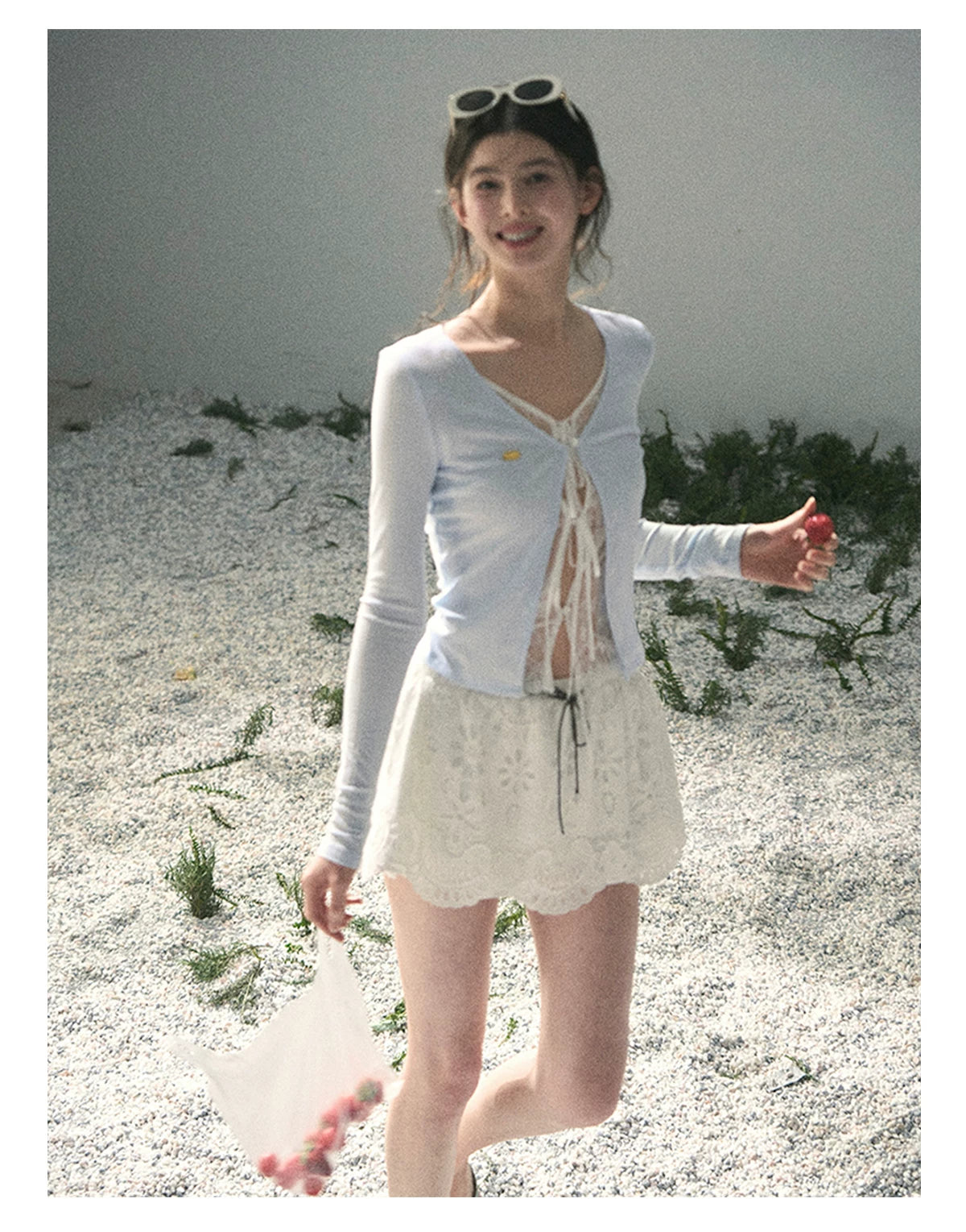 “Dreams Between Seams” Baby Blue Layered Lace Top
