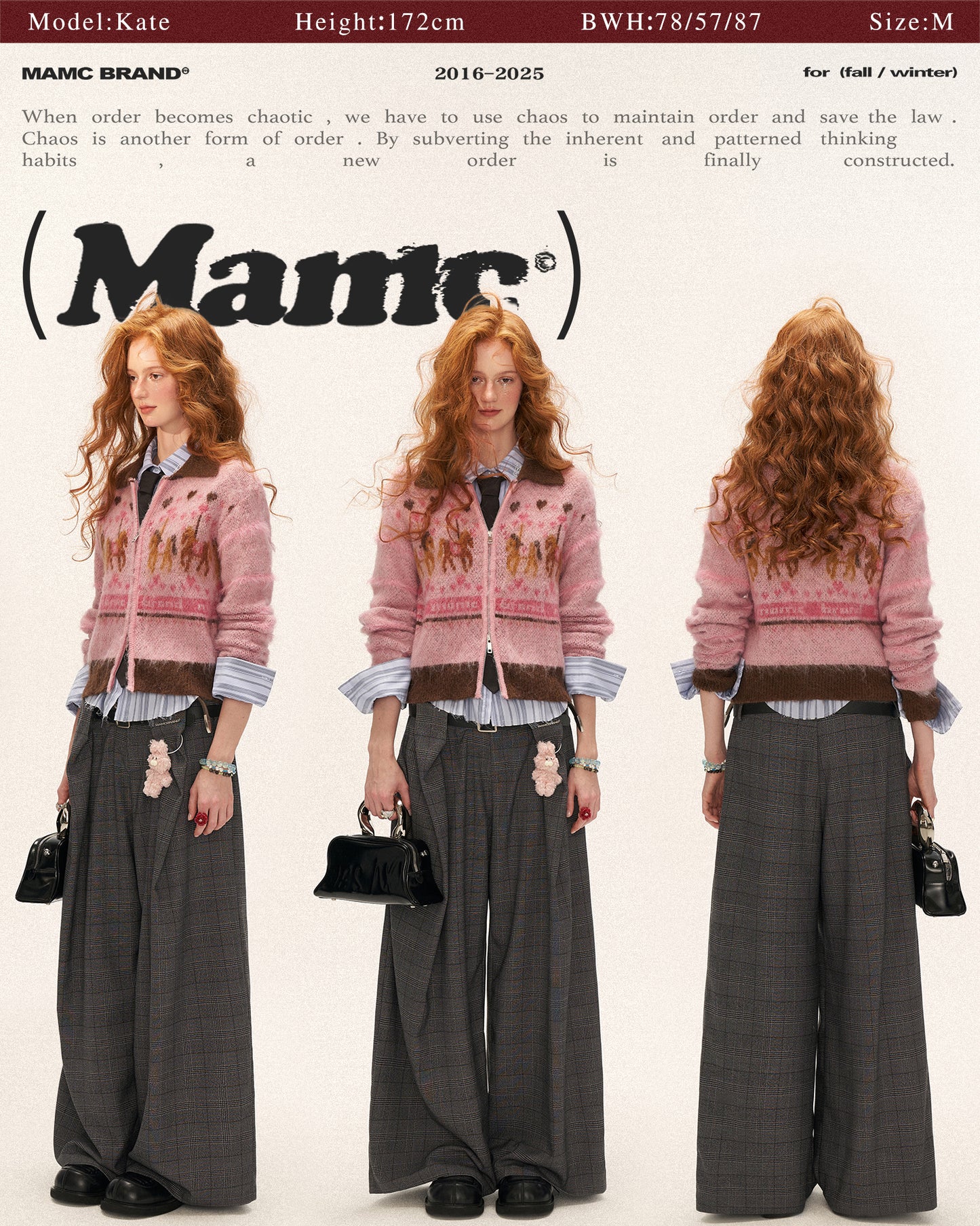 MAMC - Pink Carousel Pony Zip-Up Cardigan WE843