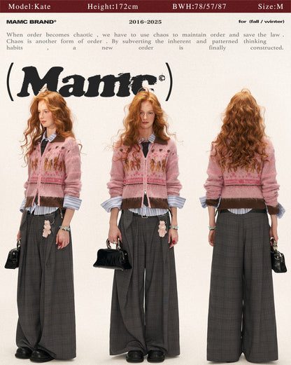 MAMC - Pink Carousel Pony Zip-Up Cardigan WE843