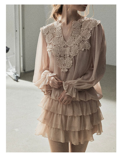 "Flowers on the Breeze" Blush Pink Top & Mini Skirt Two-Piece Set