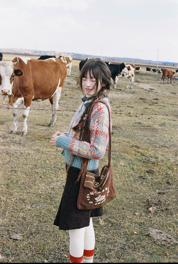 Zzouu - Colorful Mohair Cardigan