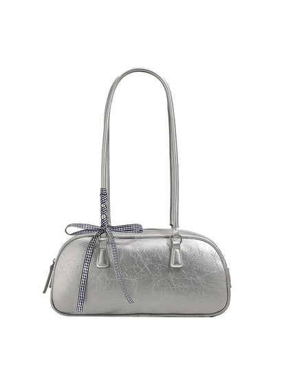 "Silver Siren" Shoulder Bag (Silver / Black / White / Pale Yellow)