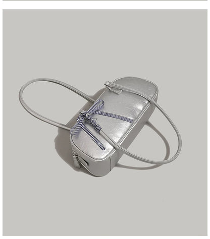 "Silver Siren" Shoulder Bag (Silver / Black / White / Pale Yellow)