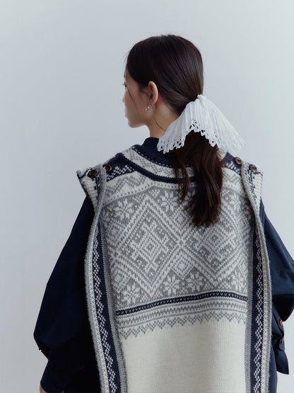 FUSSED Strange Circus Fair Isle Wool Vest FOF-25SS163