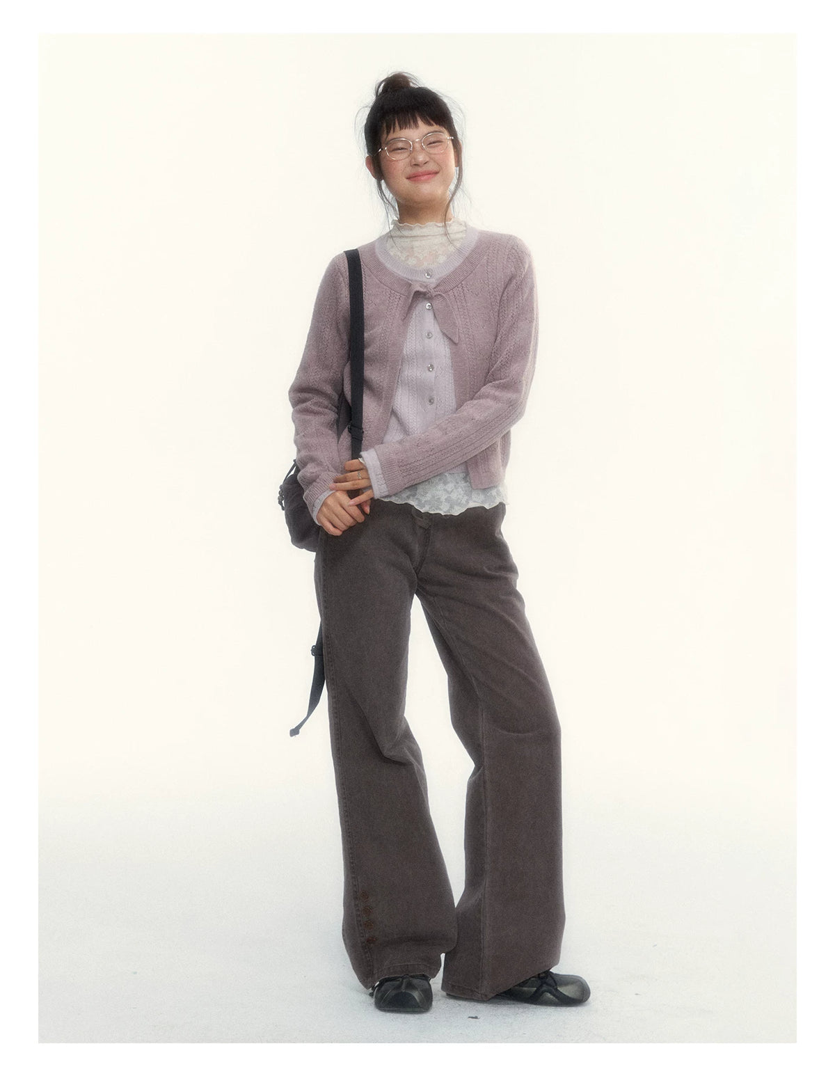 "A Season Called Autumn" Coffee Brown Vintage Washed Wide-Leg Utility Pants