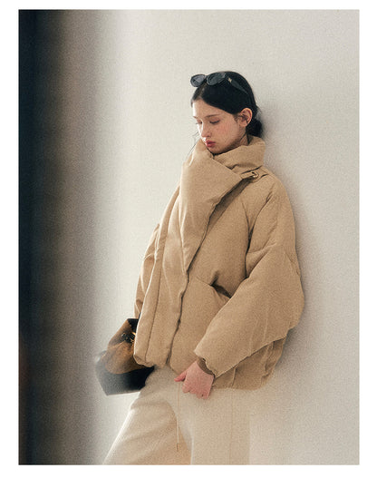 040126 "The Fluffiness of Snow" Down Jacket - Milk Tea Beige