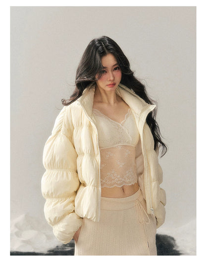 "Translucent Skin" Cream Apricot Lace Camisole Top 455335