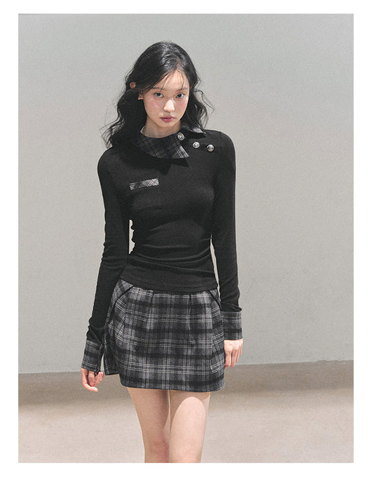 少也眼 “Silent Vanishing” Miu-Inspired Knit Top & Mini Skirt Set