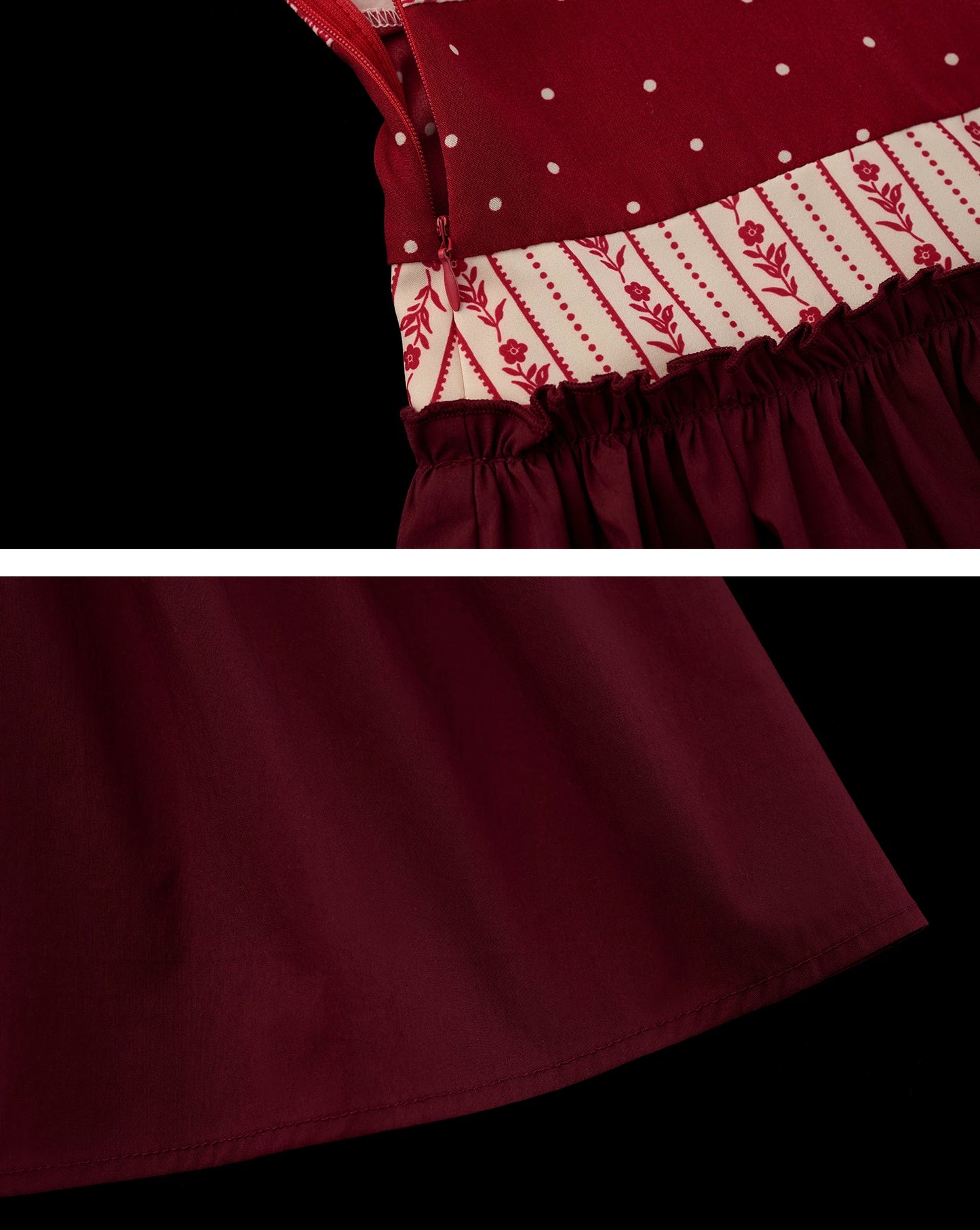"Cherry Stardust Mood" Mixed Print Cami Mini Dress WE909