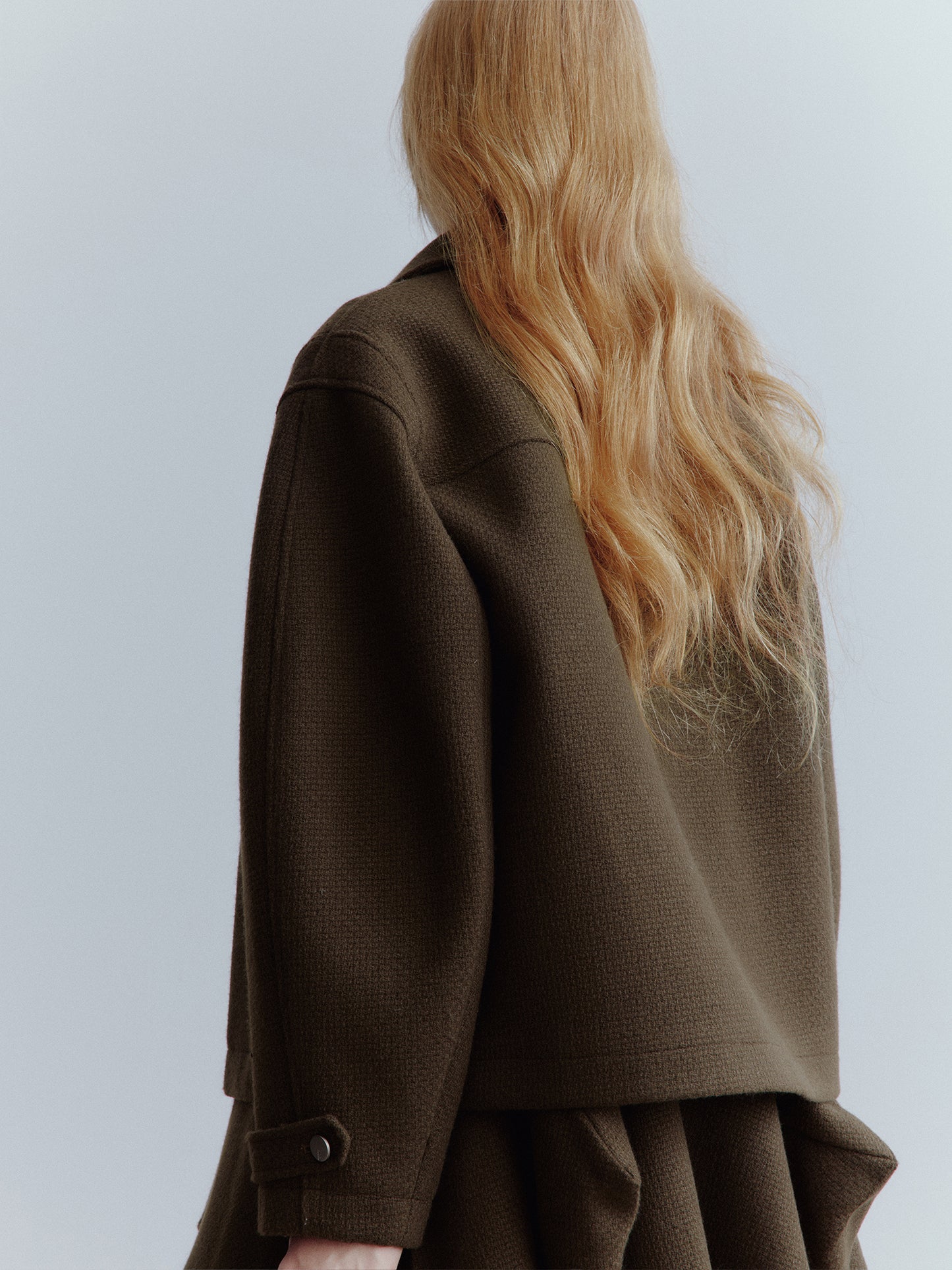 FUSSED Rebel Heiress Wool Blend Jacket – Chocolate Brown FOF-25AW192b