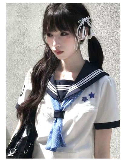 "Evening Star" Classic Sailor Uniform Collection (Sailor Blouse / Pleated Mini Skirt / Pleated Midi Skirt / Sailor Scarf)