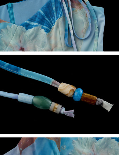 "Ocean Bloom Mood" Layered Dress WE911