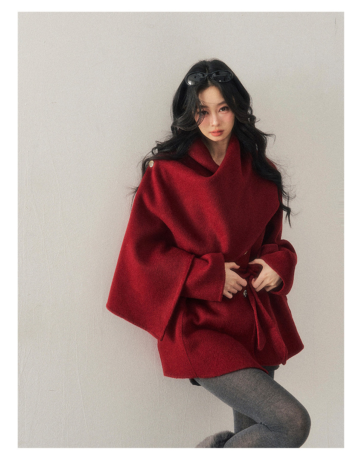 少也眼 "Winter Balsée" Hepburn-Inspired Lambswool Wool Coat
