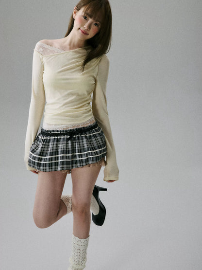 LOST FOREST - Goose Yellow Wool Lyocell Layered Slim-Fit T-Shirt