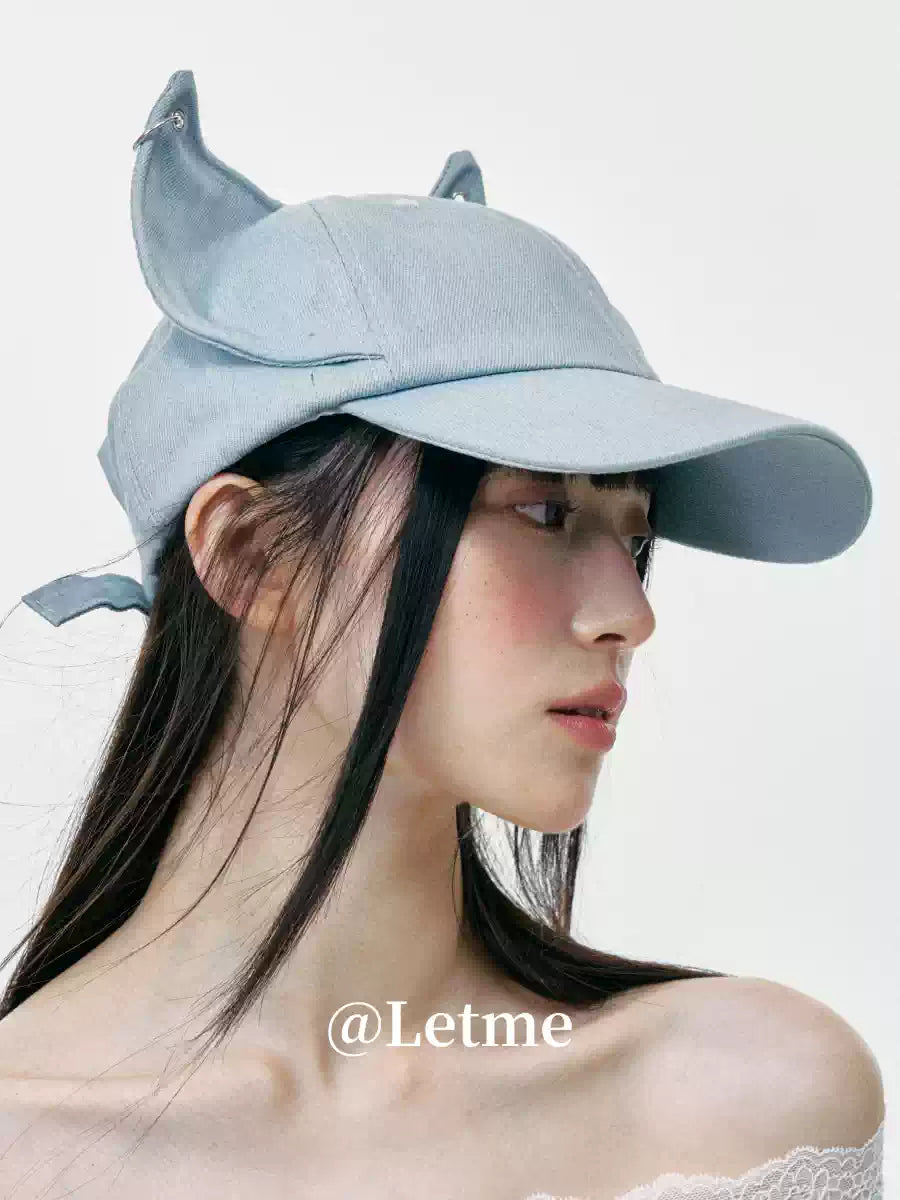 Cat Ear Denim Baseball Cap – Cute Korean Style Hat