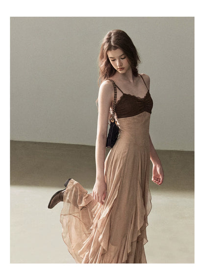 AOMALM - "The Next Fallen Leaf" Cinnamon Pink 2-Piece Set (Shirt / Cami Dress)