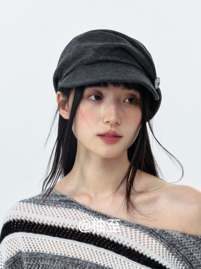 Korean Slouchy Newsboy Cap – Casual Street Style Baker Boy Hat
