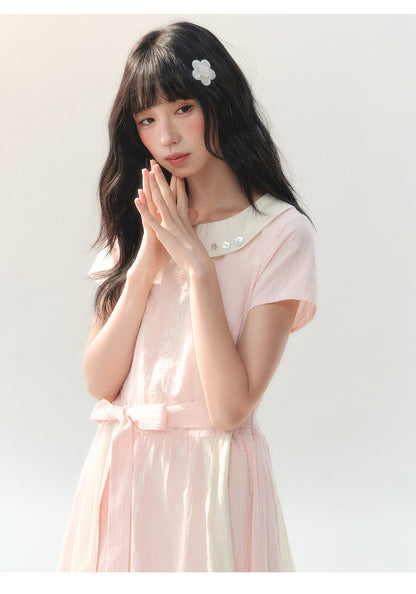 [CAN] "Sakura Mist Blossom" Pink Floral Doll Collar Dress