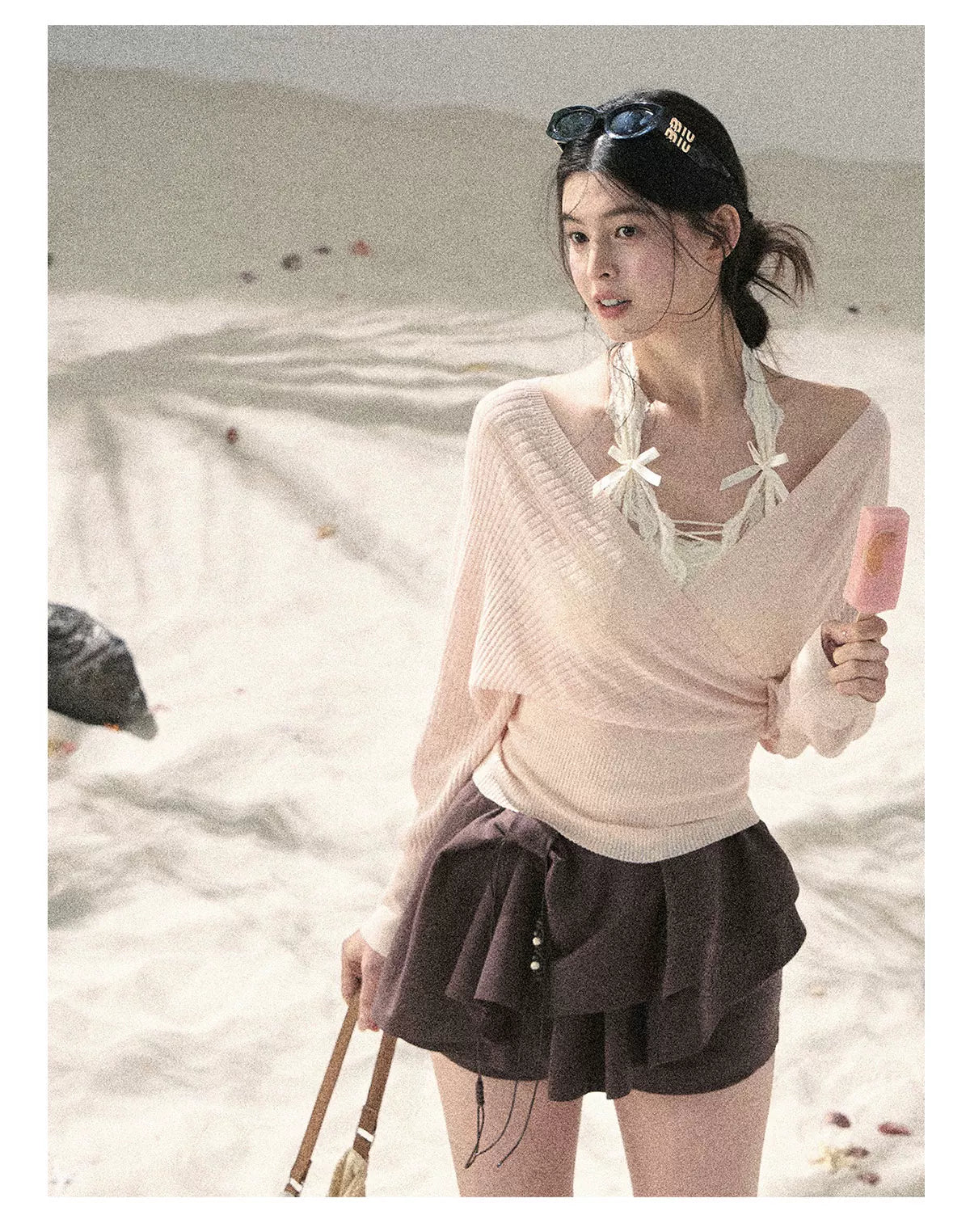 "Cool Touch Reverie" Cinnamon Pink Sun Protection Top Set 563543
