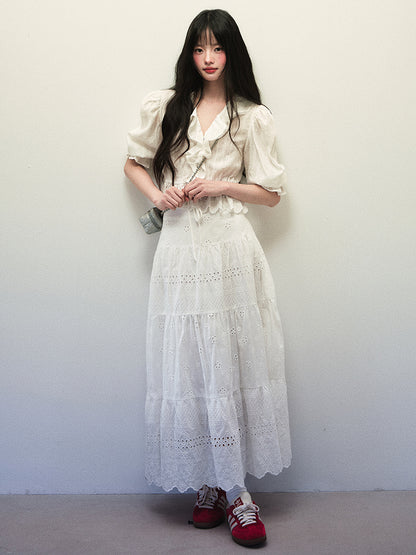 1P - “You & Me” Lace Whisper Cotton Two-Piece Set