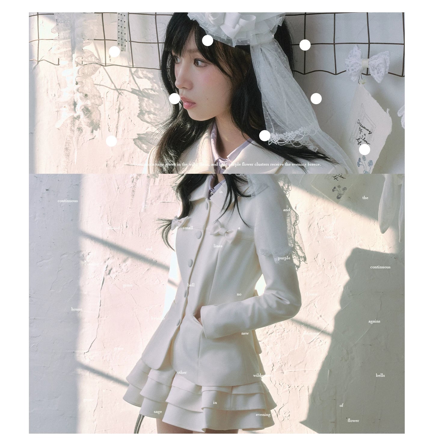 "Showa Girl" Tailored Layered Collection (Blazer / High-Waist Skirt / Victorian Shirt / Mesh Overlay Skirt)