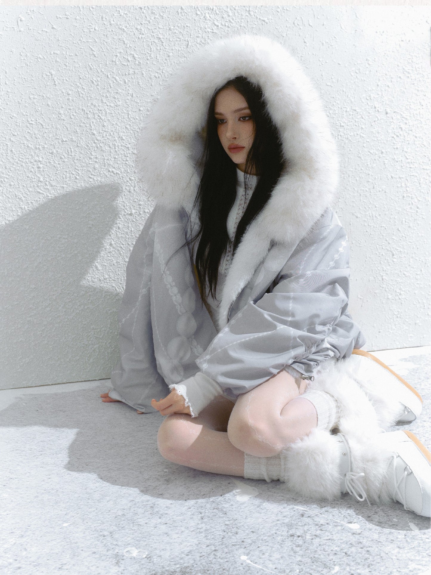 SALTHé盐茶 - Hokkaido Reversible Plush Hooded Jacket ST24D0918C