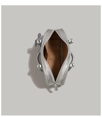 "Silver Siren" Shoulder Bag (Silver / Black / White / Pale Yellow)